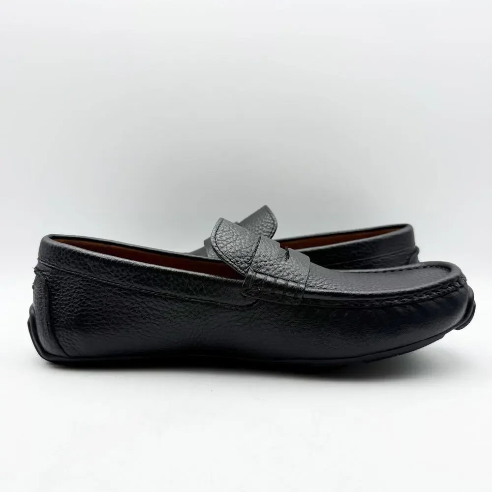 Coach Mens Luca Driver Loafer US 7.5 EU 40.5 Black Leather Slip On Round Toe NIB